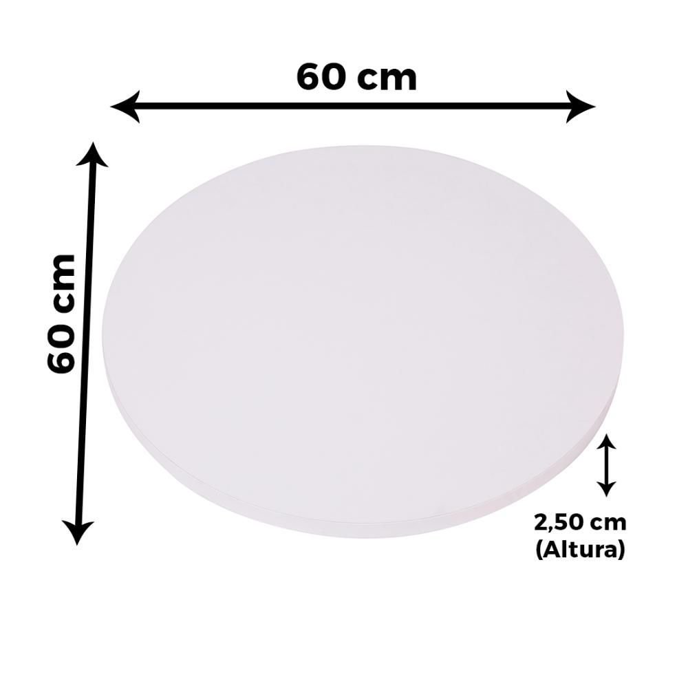Mesa Ômega Ferro Preto 74 Cm (alt) Base em X Tampo Mdp Redondo 60 Cm (larg) X 2,50 Cm (alt) Branco - 2