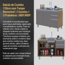 Ver imagem 4 de Balcão Cozinha Gabinete Pia 120 Premium com Tampo Removível:freijó/ Connect