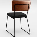 Ver mais imagens de Cadeira Decorativa Estofada Sala Jantar Allana L02 Couríssimo Camel Linho Chumbo - Lyam Decor