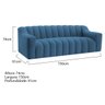 Sofá 2 Lugares Luxo Recepção Escritorio Sala Elegance 150cm Linho - 3