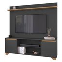 Ver imagem 2 de Rack com Painel para Tv até 40 Polegadas Benevello 2 Portas Siena/grafite - Quiditá Móveis