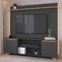 Ver imagem 1 de Rack com Painel para Tv até 40 Polegadas Benevello 2 Portas Siena/grafite - Quiditá Móveis
