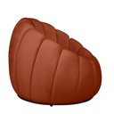 Ver imagem 6 de Poltrona Decorativa Concha Base Arco Giratória Veludo Cor Terracota
