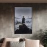 Quadro Decorativo Tela Canvas Conceito Caminhante sobre o Mar de Névoa - Caspar Friedrich com Moldur - 1