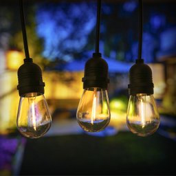 Varal Solar 20 Lampadas 12 Metros Placa Solar Led Filamento Cordao Festa Casamento Aniversario Jardi - 5