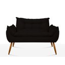 Ver imagem 1 de Namoradeira Opala Sofá Confortável ? Balaqui Decor Cor:preto