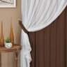 Cortina Eloá 2,60M X 1,60M Alt. Microfibra com Voil - Tabaco - 3