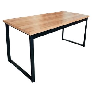 Mesa Escrivaninha Office Estilo Industrial 150x60x70 Nogal/Preto REALME Mesa para Escritório Estilo 