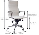 Ver imagem 4 de Cadeira Office Esteirinha Alta Branca