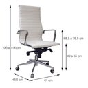Ver imagem 4 de Cadeira Office Esteirinha Alta Branca