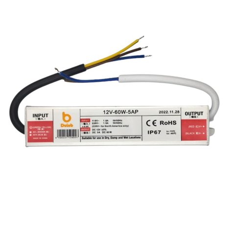 Fonte Blindada 5a 12v 60w Resistente À Umidade
