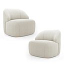 Ver imagem 1 de Kit 2 Poltronas Organica Decorativa Eloa Boucle Bege - Londrilar
