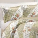 Ver imagem 2 de Kit Cobre Leito Colcha Casa Scarpa Mix Queen Estampado Dupla Face Floral 3 Peças - Janaína