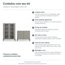 Ver imagem 4 de Kit Cristaleira com Buffet Bend Frisado Principal Incolar Grigio Metal Preto