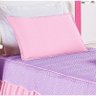 Colcha Solteiro Padrão Mariana 03 Peças Tecido Microfibra com Almofada - Rosa - 2