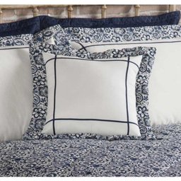 Edredom Casal Queen Esmeralda 04 Peças Com Almofada - Floral Marinho - 3