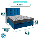Ver imagem 3 de Kit Cabeceira + Cama Box Bau + Colchão Casal D33 Iso100 Ortobom