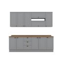 Ver imagem 3 de Cozinha Compacta 240cm 7 Peças 11 Portas 3 Gavetas Americana Henn