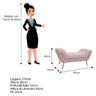 Calçadeira Estofada Veneza 100cm Solteiro Corano Rosa - 2