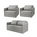 Ver imagem 2 de Sofá e 2 Poltronas Cama Retratil Compacta Dália Fixa Veludo K01 - D’Rossi
