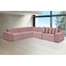 Sofá Dubai 3.77x3.77m de Canto Retrátil - Rosê - 1