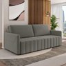 Sofá-cama Decorativo Retrátil Thanos 2 Lugares 192cm Veludo Grafite G45 - Gran Belo - 4