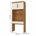 Ver imagem 3 de Escrivaninha Modular com 1 Gaveta 100% MDF Smart Cinamomo/Off White