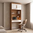 Ver imagem 1 de Escrivaninha Modular com 1 Gaveta 100% MDF Smart Cinamomo/Off White