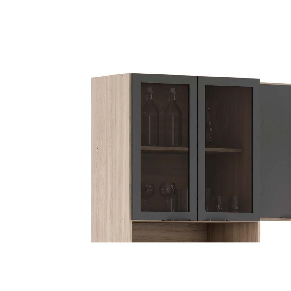 Cozinha Completa Firenze 4 Peças (2 Aéreos + 1 Balcão + 1 Paneleiro) Fmt008 Amendola/nude Prime - 6