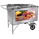 Ver imagem 2 de Carrinho de Salada de Frutas Açaí Inox Toldo e Rodas Maciças Cefaz