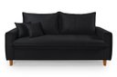 Ver imagem 4 de Sofa Living com Bau Multiuso 3 Lugares Suede Pes em Madeira: Preto