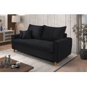 Ver imagem 3 de Sofa Living com Bau Multiuso 3 Lugares Suede Pes em Madeira: Preto