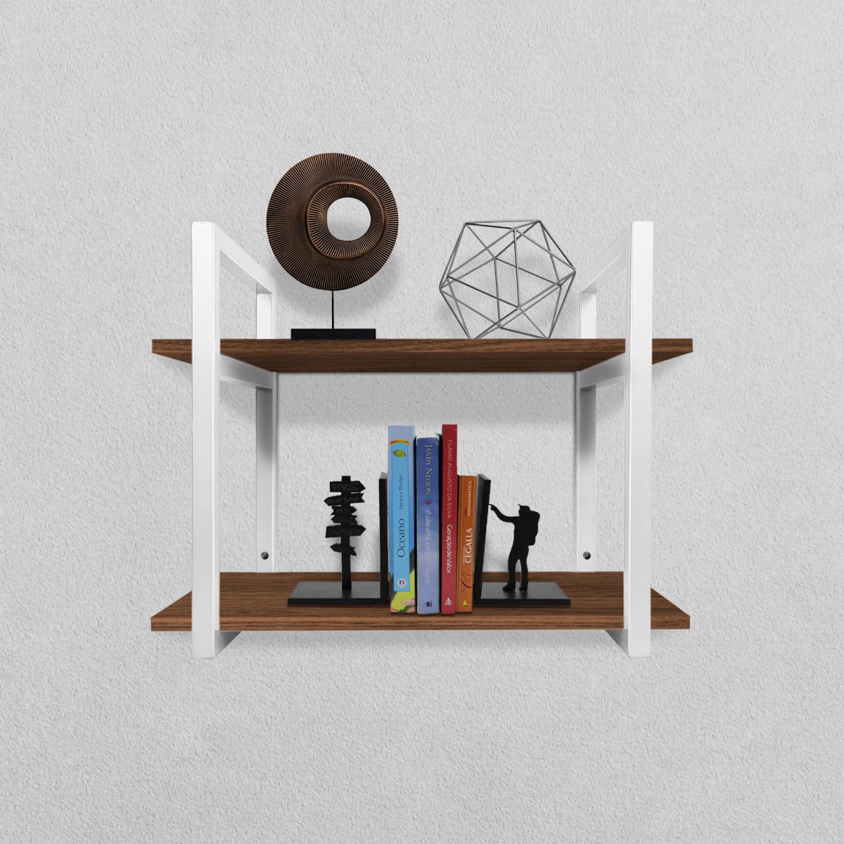 Prateleira Milazzo Nicho Design Industrial Branco e Villandry - 2