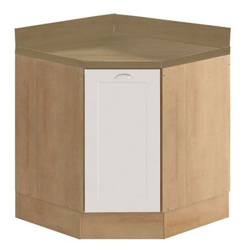 Balcao Obliquo com Tampo 1 Porta 75 Cm Cd1015406 Branco Dtall
