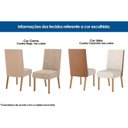 Ver imagem 7 de Conjunto: Mesa de Cozinha Orus Tampo Madeirado C/ Vidro 120x80cm e 4 Cadeiras Anne Nature/courano/