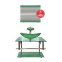 Ver imagem 2 de Gabinete de Vidro 60cm para Banheiro Sérvia Verde