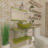 Gabinete de Vidro 60cm para Banheiro Sérvia Verde Oliva - 3