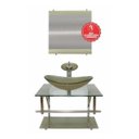 Ver imagem 2 de Gabinete de Vidro 60cm para Banheiro Sérvia Champanhe