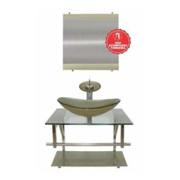 Gabinete de Vidro 60cm para Banheiro Sérvia Champanhe - 2