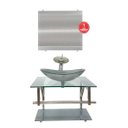 Ver imagem 2 de Gabinete de Vidro 60cm para Banheiro Sérvia Prata