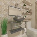 Ver imagem 3 de Gabinete de Vidro 60cm para Banheiro Sérvia Prata