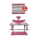 Ver imagem 2 de Gabinete de Vidro 60cm para Banheiro Sérvia Rosa
