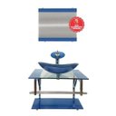 Ver imagem 2 de Gabinete de Vidro 60cm para Banheiro Sérvia Azul