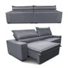 Sofá Retrátil e Reclinável 2,55m Império com Molas Cama inBox Linho Cinza Escuro - 8