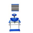 Ver imagem 3 de Gabinete de Vidro 40cm para Banheiro Croácia Azul Escuro