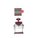 Ver imagem 1 de Gabinete de Vidro 40cm para Banheiro Croácia Vermelho Cereja