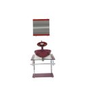 Ver imagem 3 de Gabinete de Vidro 40cm para Banheiro Croácia Vermelho Cereja