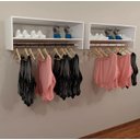 Ver imagem 2 de Arara de Roupas Cabideiro Suspenso com Nicho - 60 Cm