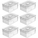 Ver imagem 1 de Kit 6 Organizadores 2,2l Clear Fresh 2 Cestos para Geladeira Frutas Legumes ou