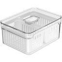 Ver imagem 2 de Kit 6 Organizadores 2,2l Clear Fresh 2 Cestos para Geladeira Frutas Legumes ou